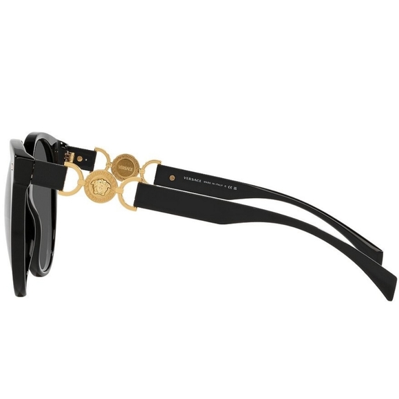 NIB Versace Round Black Sunglasses - Picture 2 of 5